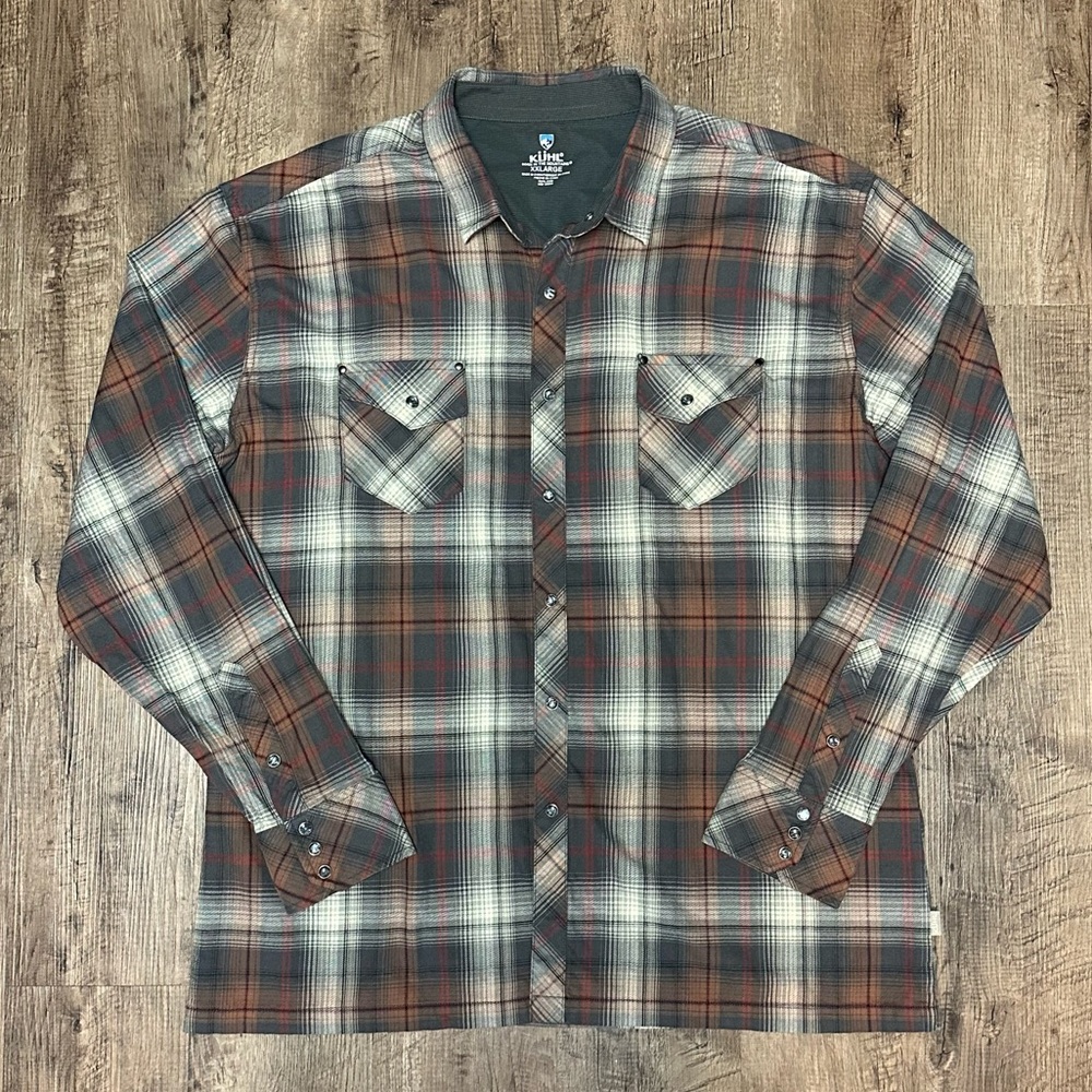 KÜHL Lowdown Pearl Snap Long-sleeve Shirt Men's Size XXL